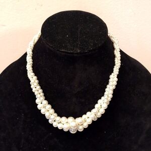Faux Pearl Twisted MultiStrand Necklace